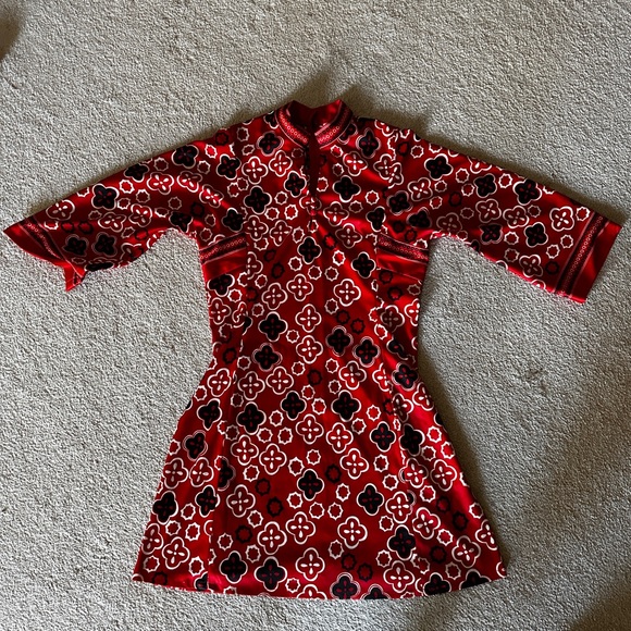Vintage handmade polyester dress - Picture 1 of 6